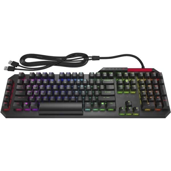 HP OMEN Sequencer-tangentbord, standard, trådbundet, USB, mekaniskt tangentbord, QWERTY, svart Svart
