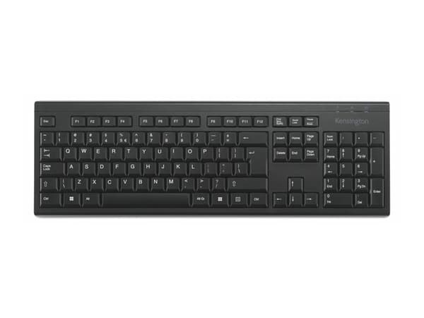 Kensington KB150 EQ - Tangentbord - full size - trådlös - 2.4 GHz - QWERTY - detaljhandel - FSC-kartong