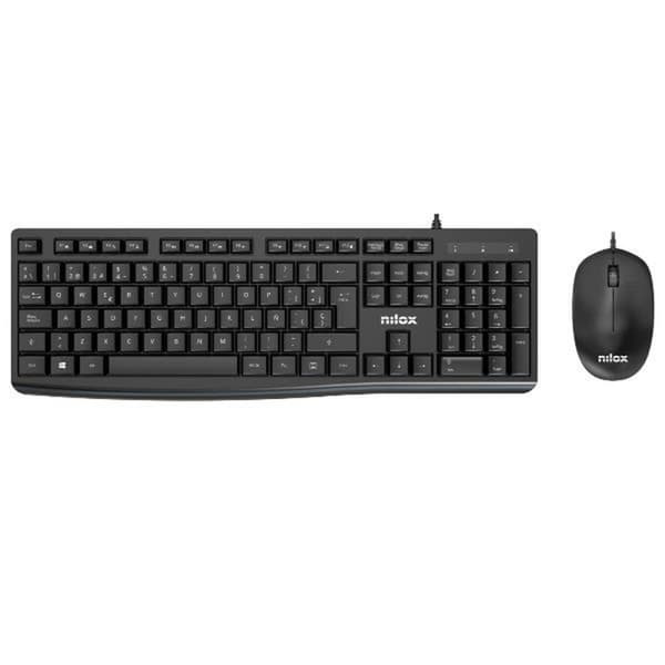 Tastatur og mus Nilox NXKME0012 Sort