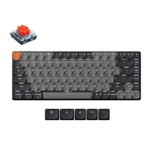 Keychron K3 LED Rød Switch Trådløst lavprofiltastatur (grå) [K3X-A1].