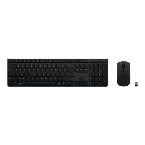 Lenovo Professional Combo - sats med tangentbord och mus - QWERTY - Nordisk Inmatningsenhet Grå
