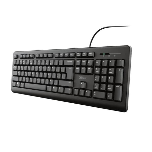 TRUST PRIMO TYSK USB TANGENTBORD SVART 23884