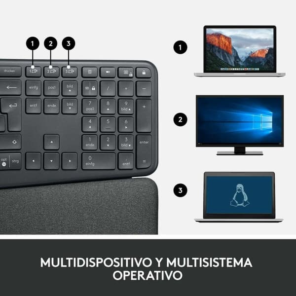 Näppäimistö Logitech 920-010105 Espanja Musta Harmaa Grafiitinharmaa Espanjalainen Qwerty