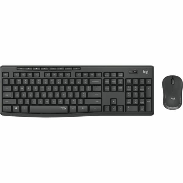 Tastatur med Trådløs Mus Logitech MK295 Svart Spansk Qwerty