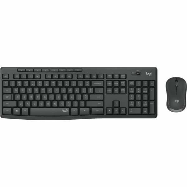 Tastatur med Trådløs Mus Logitech MK295 Svart Spansk Qwerty