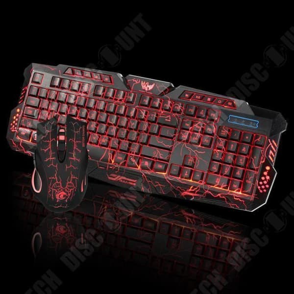 TD® Gaming Tangentbord och Mouse Pack LED-belysning multimedia ergonomi reaktiva tangenter antiglidning optimering av spelkomfort