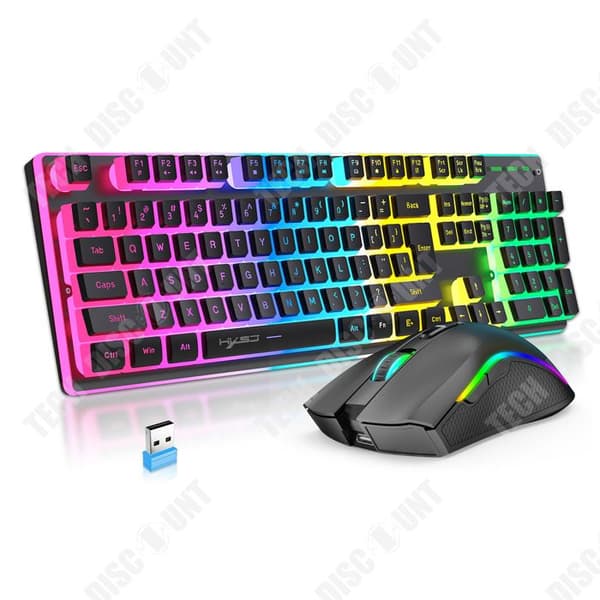Clavier QWERT INN® 104 tangenter gamingtangentbord mekaniskt tangentbord Bluetooth tangentbord trådlös mus tangentbords- och musset.
