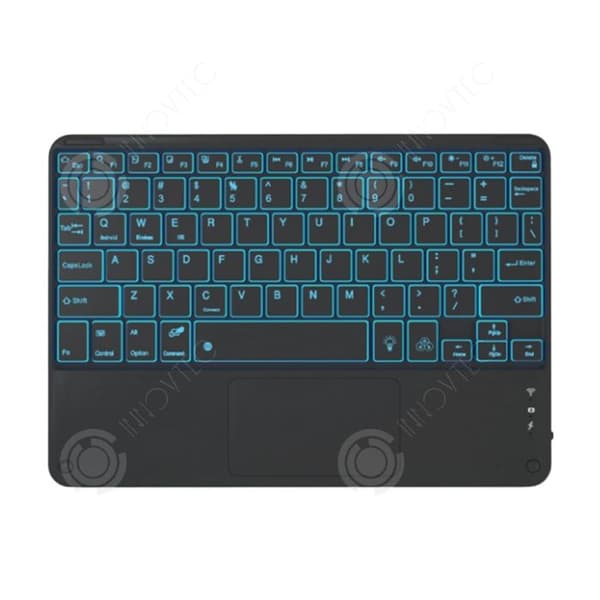 INN Trådlöst tangentbord 24x18 cm trådbundet belyst pekskärm Bluetooth-tangentbord Lämpligt för mobiltelefoner och surfplattor med magnetisk laddning