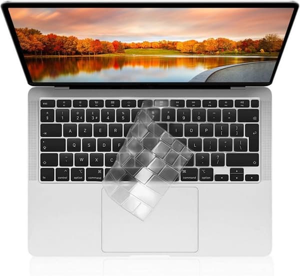 Skydd för tangentbord för Macbook Pro 16 (16) Pro 13 (13,3) - Transparent silikon tangentbord AZERTY EU-layout Phonillico