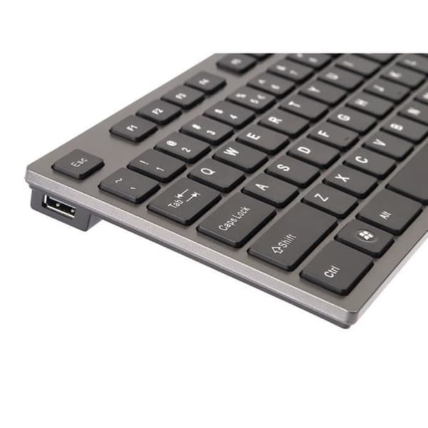 Tangentbord - A4-Tech - KV-300H - Slim - 2 USB-portar - Trådbunden - Grå