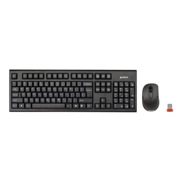 A4Tech 7100N PADLESS Wireless Desktop 2,4 GHz trådlöst tangentbord och mus Combo Black