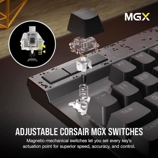 Klassiskt Mekaniskt Tangentbord - CORSAIR - K70 MAX RGB - MGX Brytare - Bakgrundsbelyst - QWERTY NA