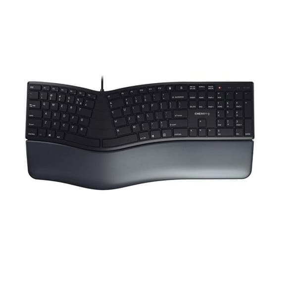 Ergonomiskt tangentbord - CHERRY - KC 4500 ERGO - Trådbundet - Vadderat handledsstöd - QWERTY