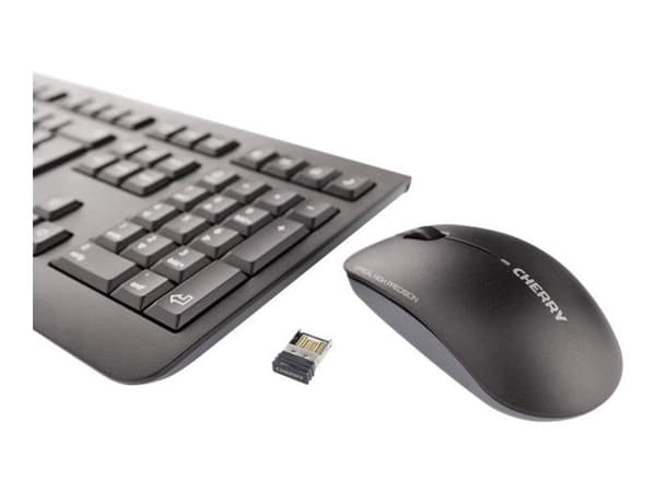 CHERRY DW 3000 trådlöst tangentbord och mus set - RF 2,4 GHz - Svart