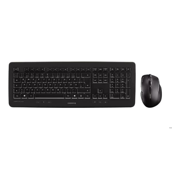 CHERRY DW 5100 2,4 GHz trådlös tangentbord och mus Combo Tyskland Svart Svart