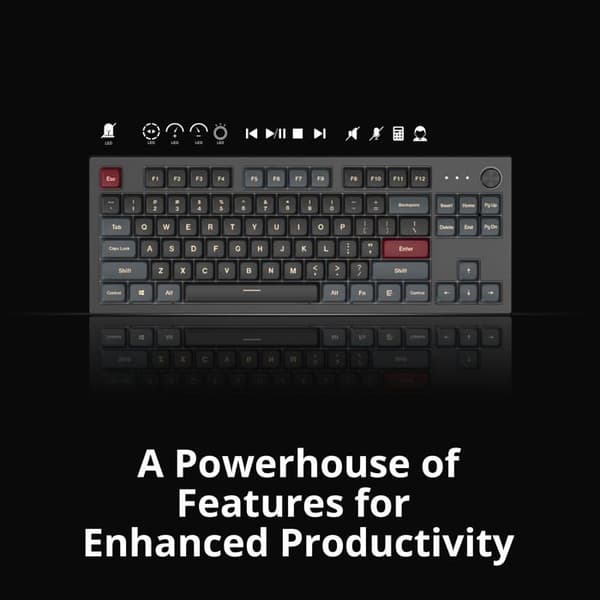 Spelklaviatur Montech MKey TKL Darkness - Gateron Yellow US
