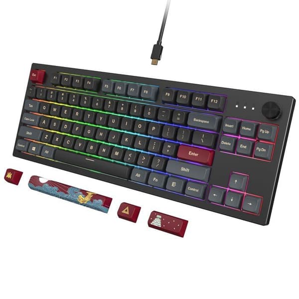 Spelklaviatur Montech MKey TKL Darkness - Gateron Yellow US