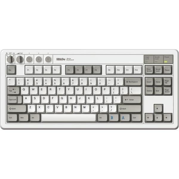 Retro Mekaniskt Tangentbord - 8BitDo - M Utgåvan - Bluetooth - Programmerbara Tangenter - Elegant Design