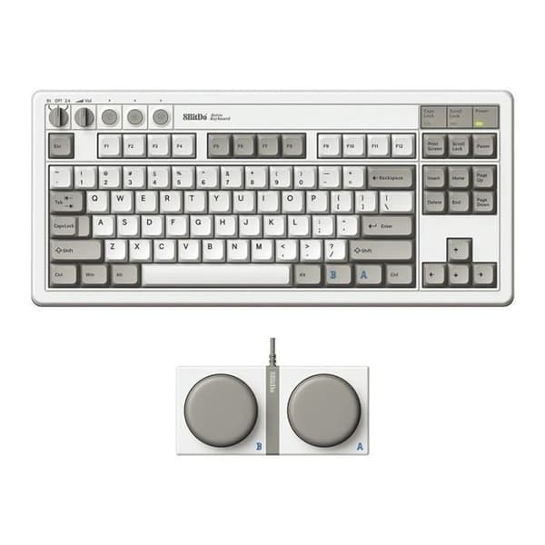 Retro Mekaniskt Tangentbord - 8BitDo - M Utgåvan - Bluetooth - Programmerbara Tangenter - Elegant Design