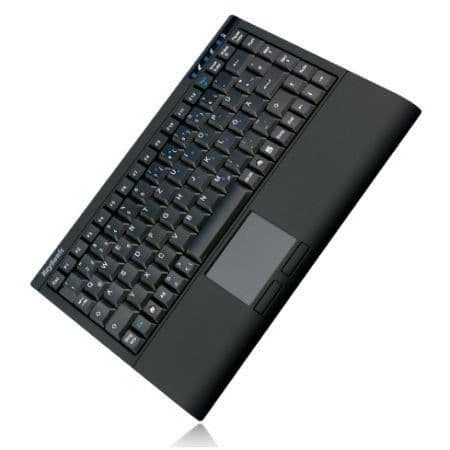 Keysonic ACK-540U + Trådad Mini-tangentbord, USB, Inbyggd pekplatta Svart