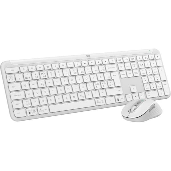 Logitech MK950 Signature Slim Trådlöst Tangentbord och Mus - Vit