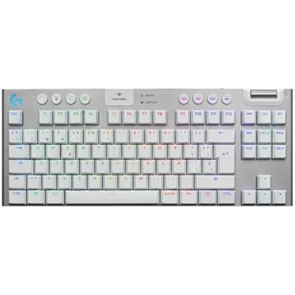 Spelklaviatur - LOGITECH G - G915 X Lightspeed TKL - Trådlös - RGB-belysning - Mekanisk Vit