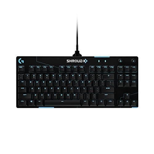 Logitech Pro X - Tangentbord - bakgrundsbelyst - USB - QWERTY - International US - switch: GX Red Linear - svart