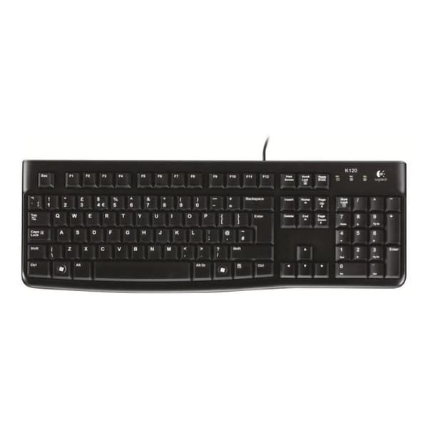 Tangentbord - Logitech - K120 - USB - Tjeckisk - Ultrakänsliga och tysta tangenter