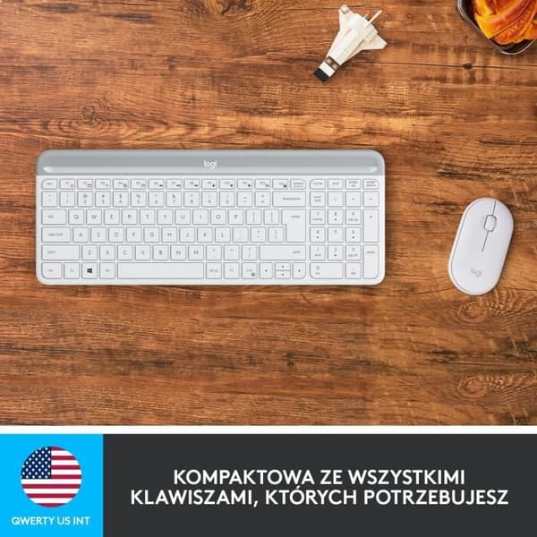 Tangentbord och mus Logitech Slim Wireless Mouse Combo MK470