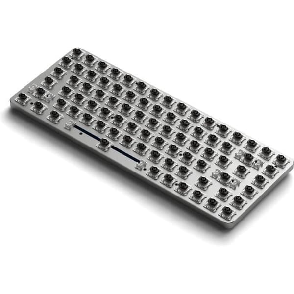Satechi SM1 Mekaniskt Tangentbord 75% Bakgrundsbelyst och Uppladdningsbart med Bluetooth QWERTY Amerikanskt Tangentbord, 84 Kompakta Tangenter för Ga