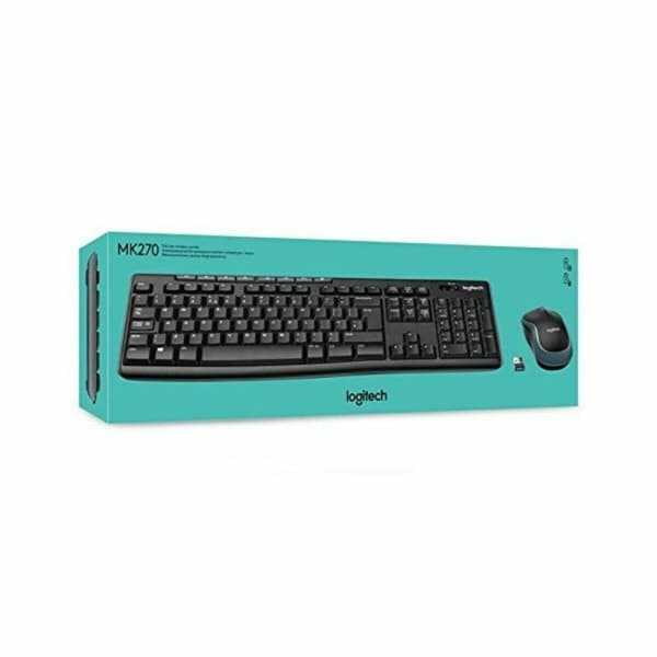 Näppäimistö ja Optinen Hiiri Logitech 920-004513 2,4 GHz Musta Espanja Espanjalainen Qwerty QWERTY