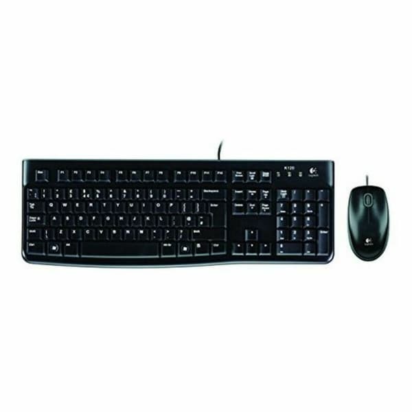 Näppäimistö ja Optinen Hiiri Logitech MK120 Musta Espanja Espanjalainen Qwerty