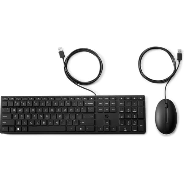 Tastatur og mus HP 9SR36UT#ABE Sort