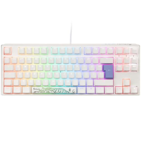 Gamingtangentbord - DUCKY - One 3 Classic Pure White TKL - RGB LED-bakgrundsbelysning - Mekanisk - Kompakt