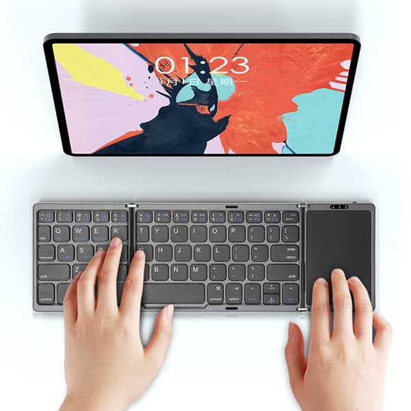 INF Tri-Folding Trådløst Tastatur til Multi-System Enheder
