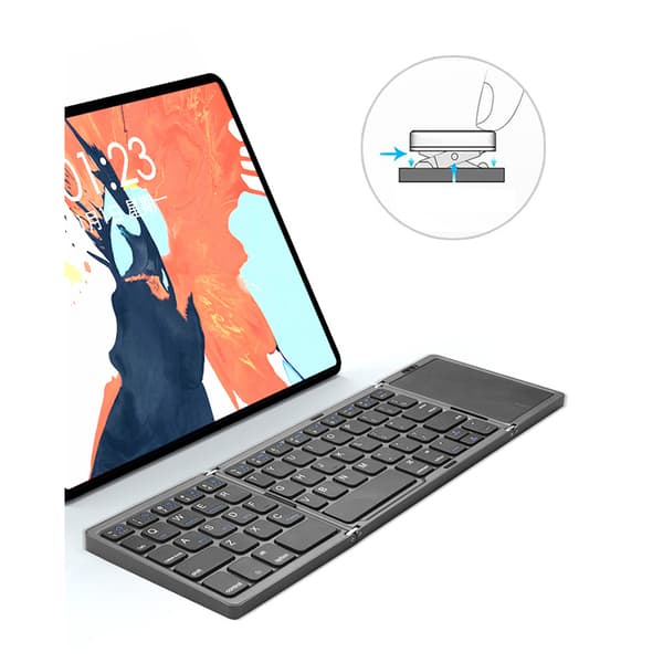 INF Tri-Folding Trådløst Tastatur til Multi-System Enheder