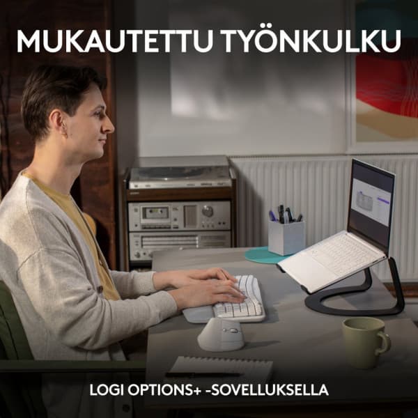 Logitech Wave Keys -langaton näppäimistö, luonnonvalkoinen