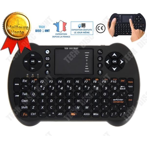 TD® Mini QWERTY trådlös tangentbord mus datornavigering hållbar pekplatta USB-mottagare port skönhet ansluta digital takti