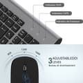 Miniatyrbild 3 av 4: Trådlöst tangentbord och mus - QWERT TD® - Combo - 1600 dpi - Bluetooth - USB 2.4GHz