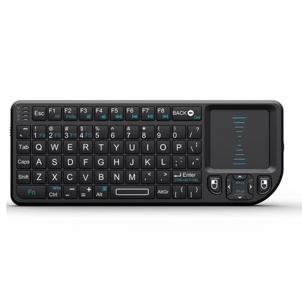 Trådlöst tangentbord - TD® - Minitangentbord med pekplatta - Laddningsbart - Plug and play - 90 grader vändbart
