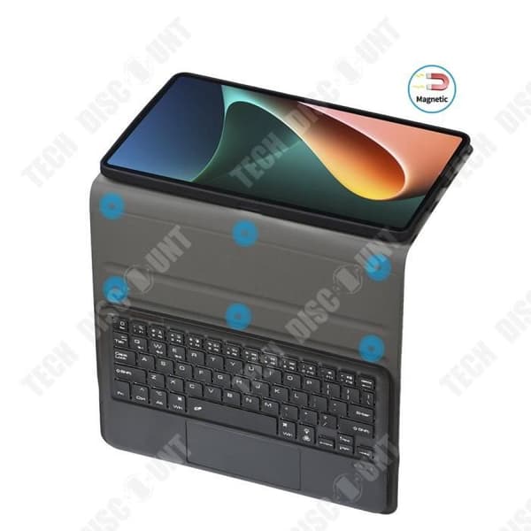 TD® Läder Tablettfodral Tangentbord För S7 Bakgrundsbelyst design Trådlöst Bluetooth-tangentbord Skyddande Tablettfodral