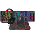 Miniatyrbild 1 av 4: Tangentbord och Mus - TD® - Laddningsbar Set - LED-belysning med 7 färger - 3600 DPI - 104 tangenter