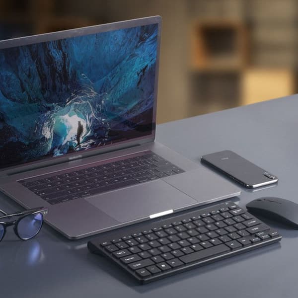 Trådlöst tangentbord och mus - TD® - Ultra tunt - 2,4 G - Tyst tangentbord - Fransk