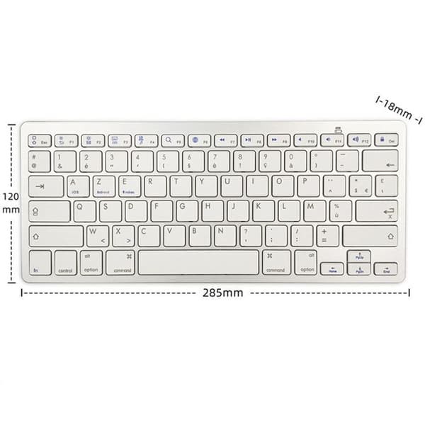 Trådlöst tangentbord - TD - Minitangentbord - Halkfritt - Bärbart - Bluetooth 3.0