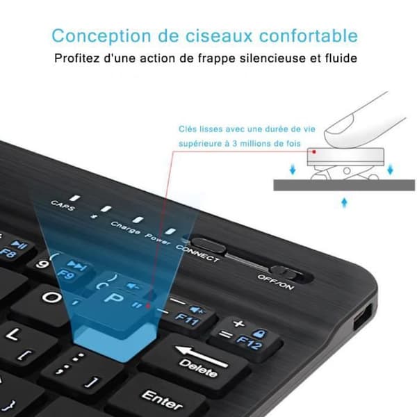 Trådlöst tangentbord och mus - QWERT INN® - Mini - 1200 DPI - QWERTY - Ultralätt