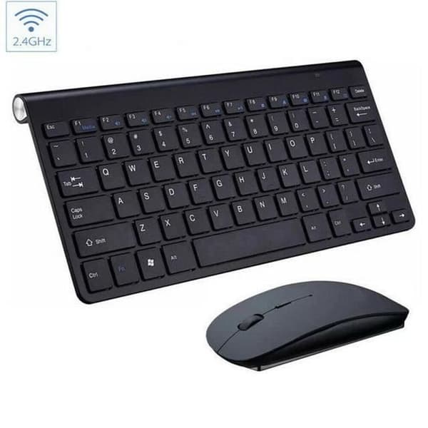 Trådlöst tangentbord och mus - QWERT INN® - Mini - 1200 DPI - QWERTY - Ultralätt