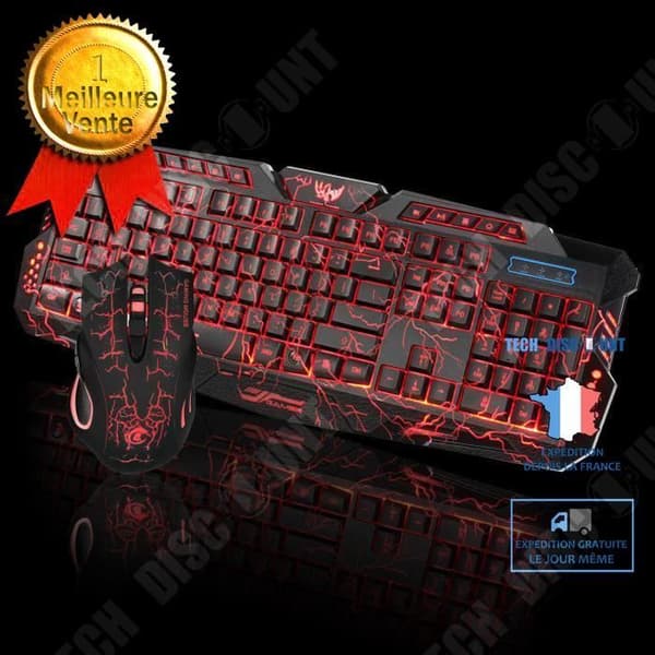 QWERT INN® Trådbundet 2,4G LED Tangentbord och Mus Retrobelyst Tangentbord och Mus USB-gränssnitt 5500dpi Vattentålig