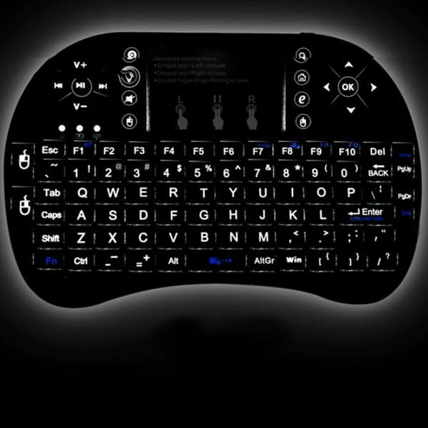 TD® 92 Key Wireless Mini Keyboard Bakgrundsbelyst effekt Plug and Play