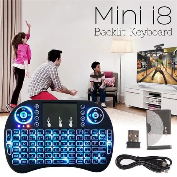 Mini trådlöst tangentbord - TD® - Svart - Pekplatta - Kompatibel med surfplatta och PC - 147 mm x 97 mm x 18 mm