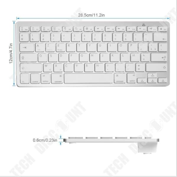 TD® franskt Bluetooth-tangentbord Universal franskt Bluetooth-tangentbord för Tri-system iPad